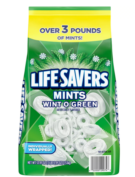 LIFESAVERS Mints 'Wint O Green' Hard Candy 1530 gr